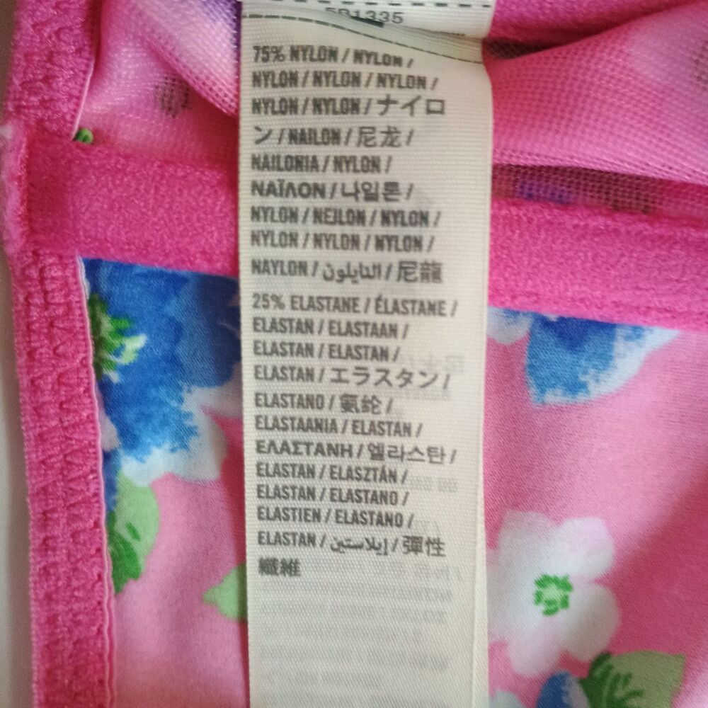 Gilly Hicks Push 'Em Up Bustier Bra Lace Trim Pink Blue Floral Lingerie Size 34B - Picture 6 of 6